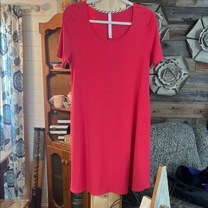 Bright Red Casual Dress